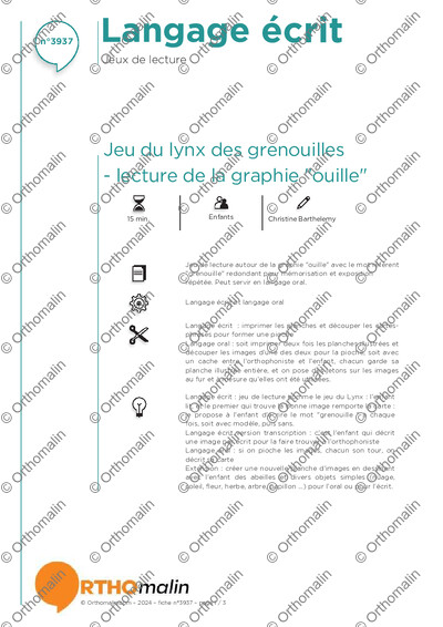 Page 1 de la fiche