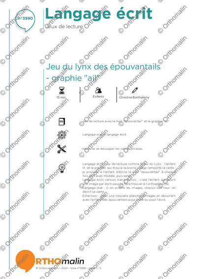 Page 1 de la fiche