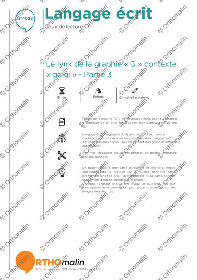 Page 1 de la fiche