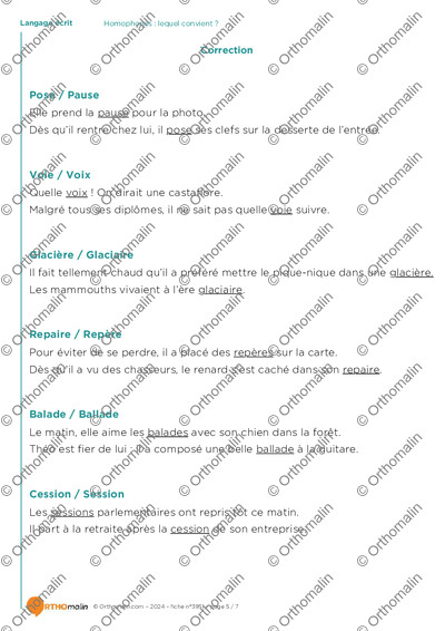 Page 5 de la fiche