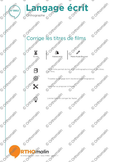 Page 1 de la fiche
