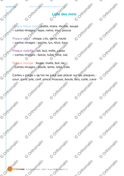 Page 6 de la fiche