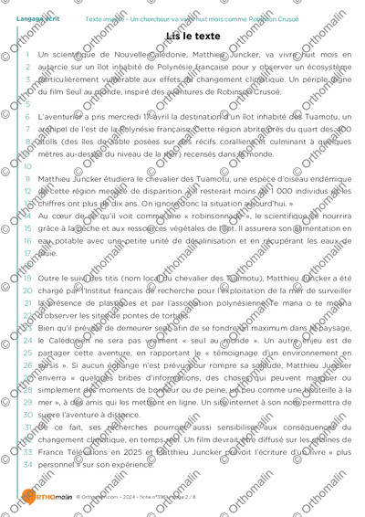 Page 2 de la fiche
