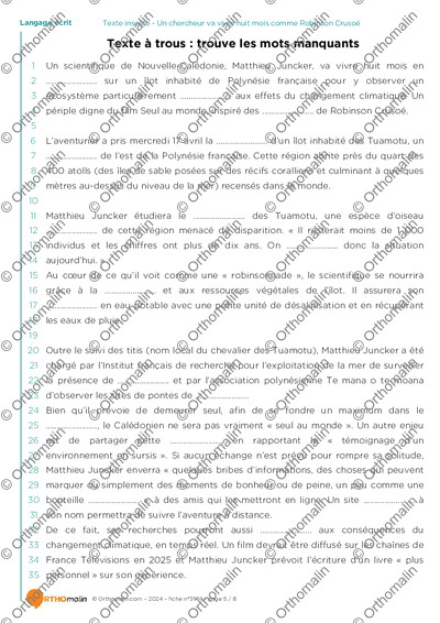 Page 5 de la fiche