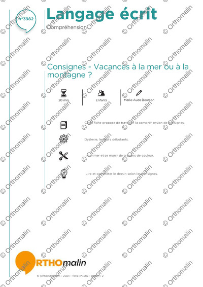 Page 1 de la fiche