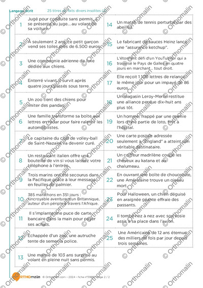 Page 2 de la fiche