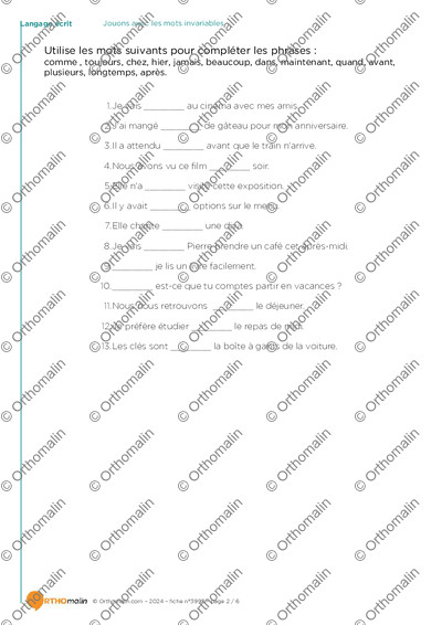 Page 2 de la fiche