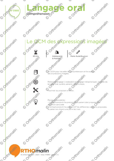 Page 1 de la fiche
