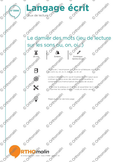 Page 1 de la fiche