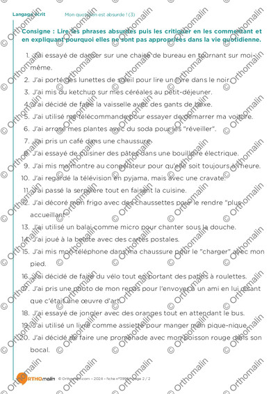 Page 2 de la fiche