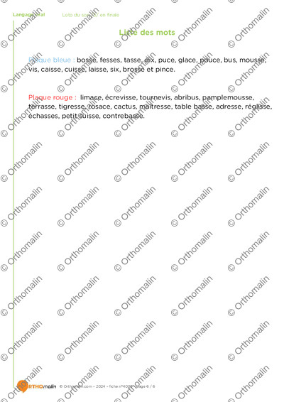 Page 6 de la fiche