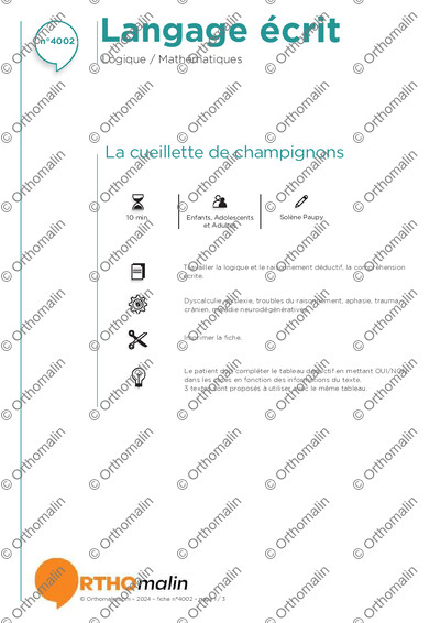 Page 1 de la fiche
