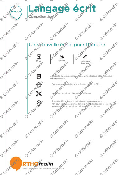 Page 1 de la fiche