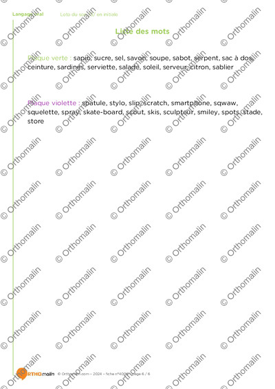 Page 6 de la fiche