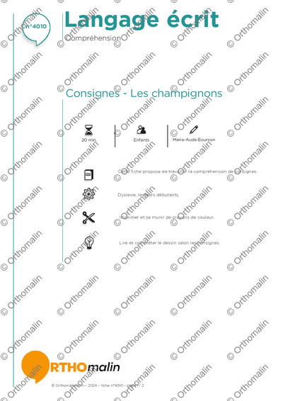 Page 1 de la fiche