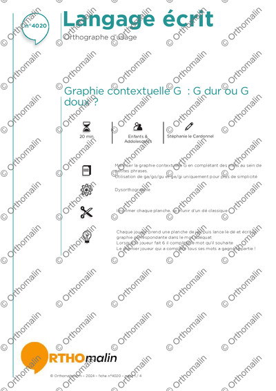 Page 1 de la fiche