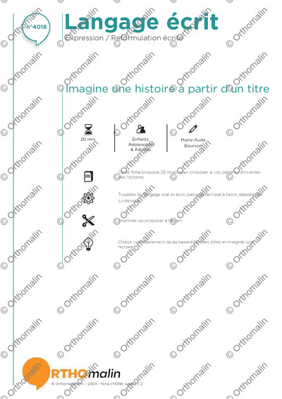 Page 1 de la fiche