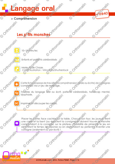 Page 1 de la fiche