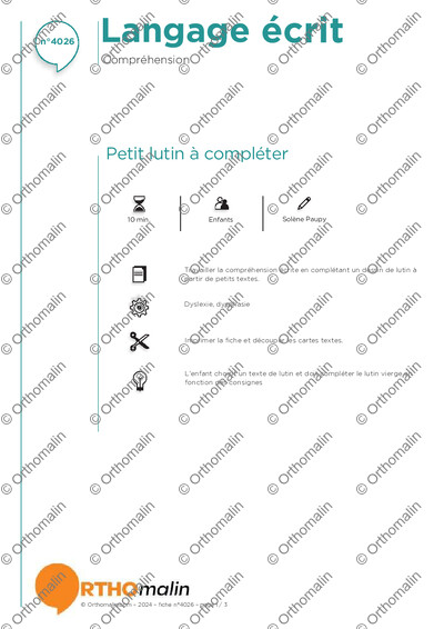 Page 1 de la fiche