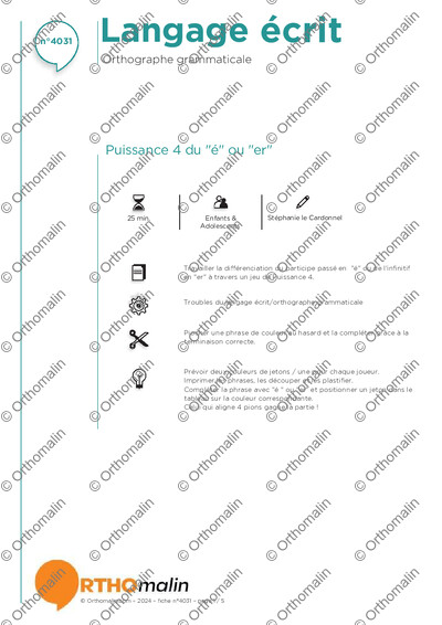Page 1 de la fiche