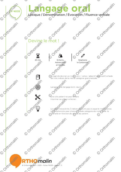 Page 1 de la fiche