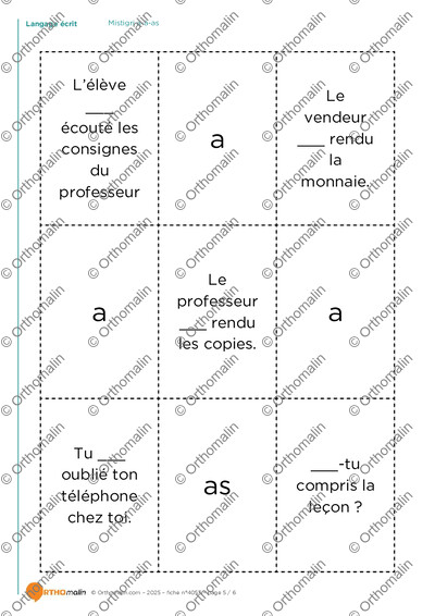 Page 5 de la fiche