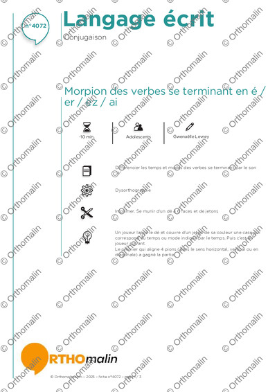 Page 1 de la fiche