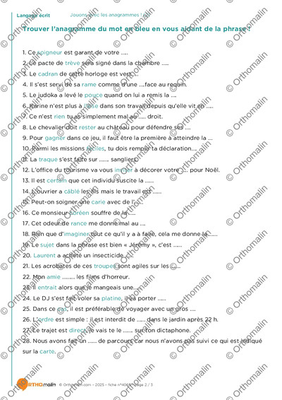 Page 2 de la fiche