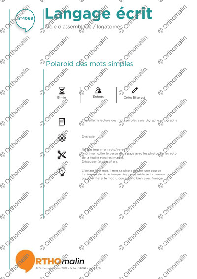 Page 1 de la fiche