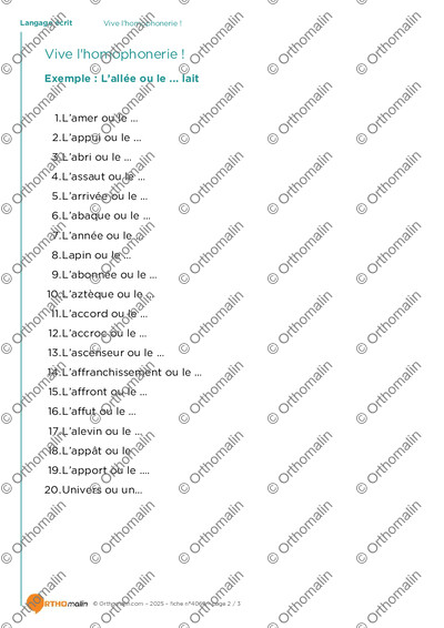 Page 2 de la fiche