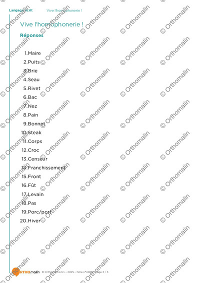 Page 3 de la fiche