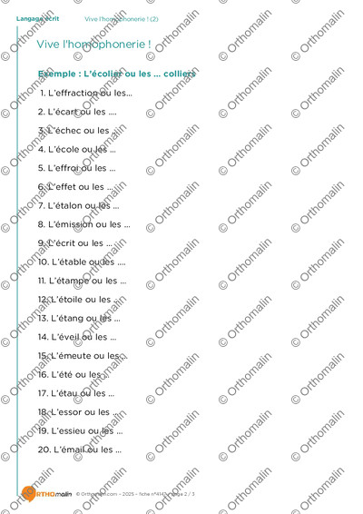 Page 2 de la fiche
