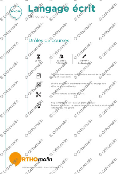 Page 1 de la fiche