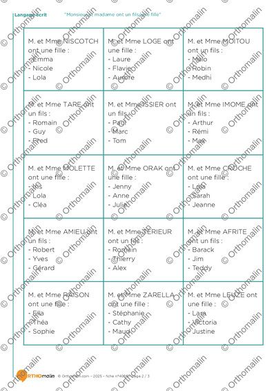 Page 2 de la fiche