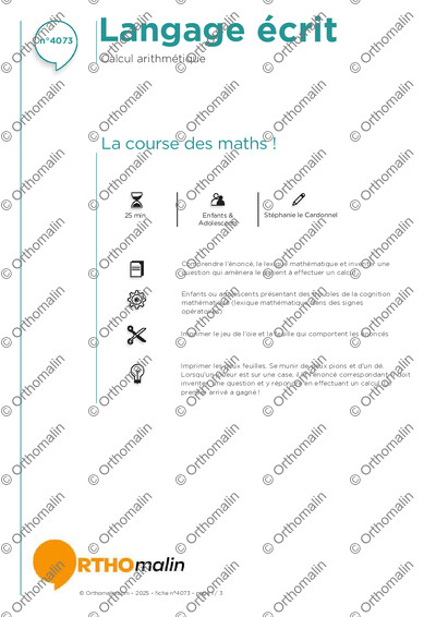 Page 1 de la fiche