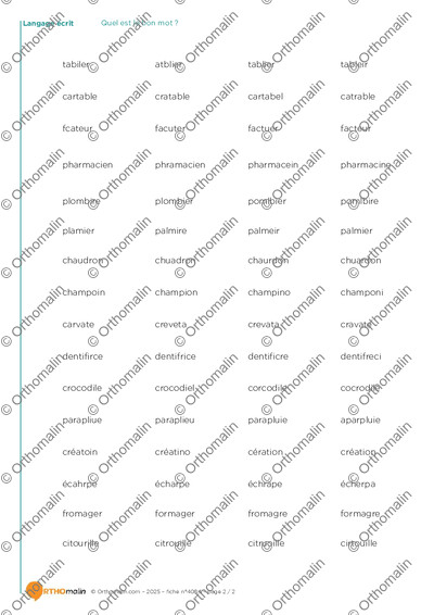 Page 2 de la fiche