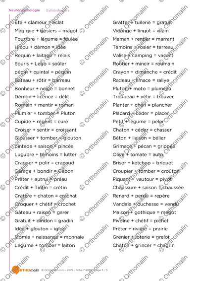 Page 3 de la fiche