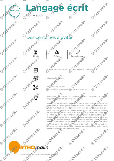 Page 1 de la fiche