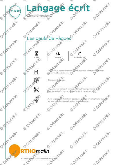 Page 1 de la fiche