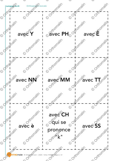 Page 2 de la fiche