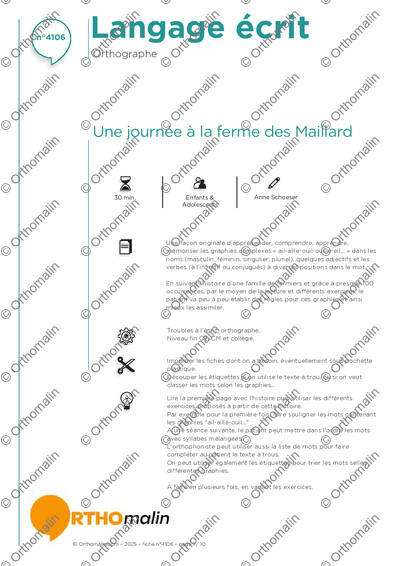 Page 1 de la fiche