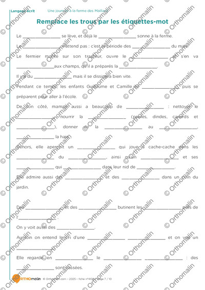 Page 7 de la fiche