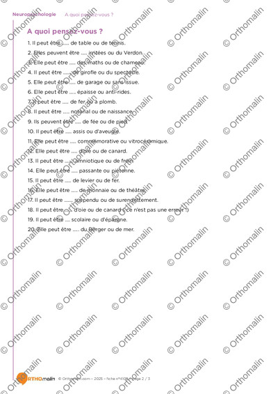 Page 2 de la fiche