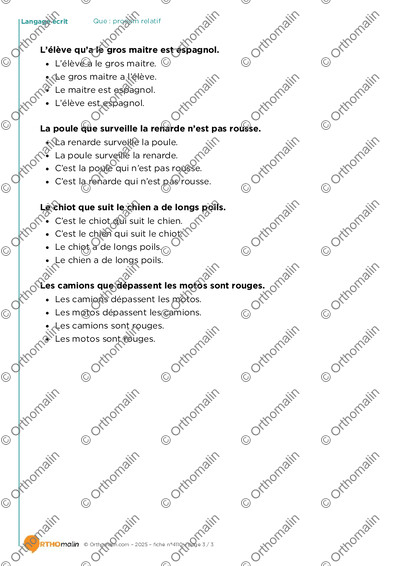 Page 3 de la fiche