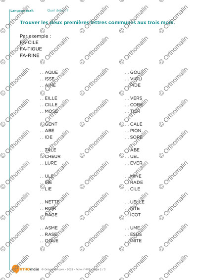Page 2 de la fiche