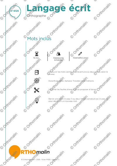 Page 1 de la fiche