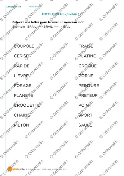 Page 2 de la fiche