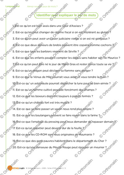 Page 2 de la fiche