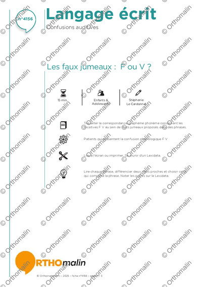 Page 1 de la fiche