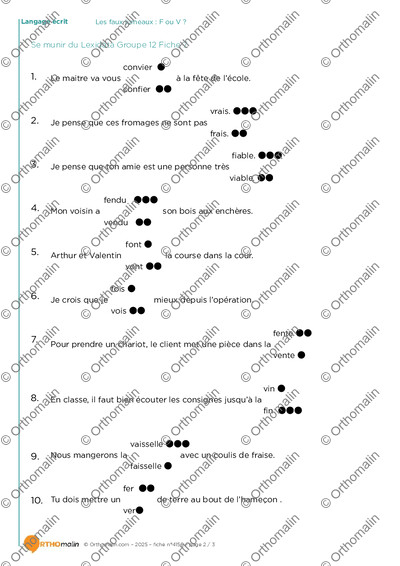 Page 2 de la fiche